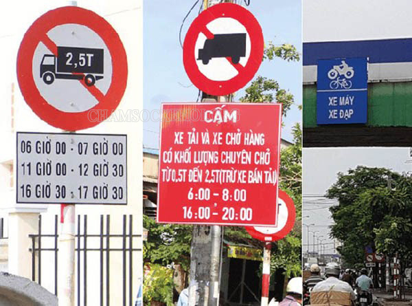 Bảng cấm giờ xe tải chở hàng