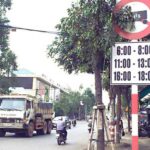 Bảng cấm xe tải chở hàng lưu thông vào tp mỹ tho tiền giang