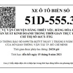 Tem nhận diện xe tải luồng xanh khu vực nội thành hcm