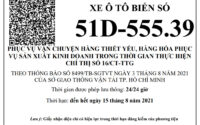 Tem nhận diện xe tải luồng xanh khu vực nội thành hcm